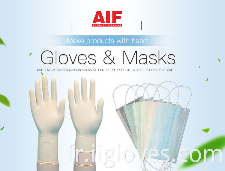 Gants en latex gants jetables gants en latex en poudre